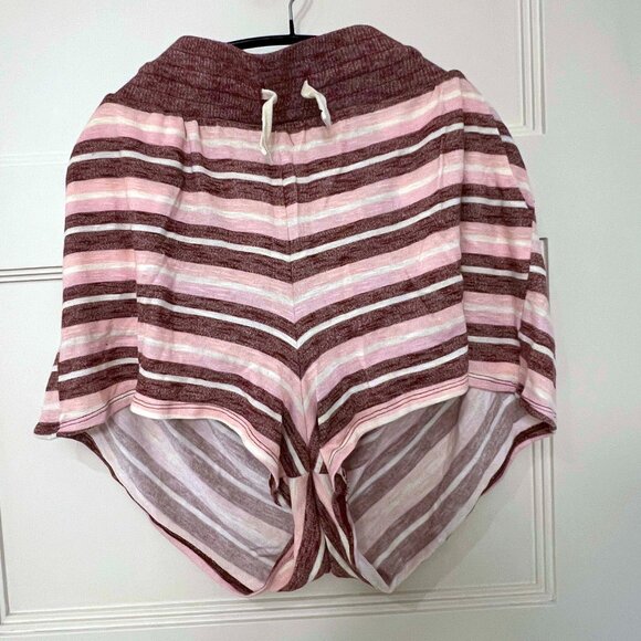 Pink and Burgundy Stripe Sleep Shorts, Torrid Size 2 - Picture 1 of 5